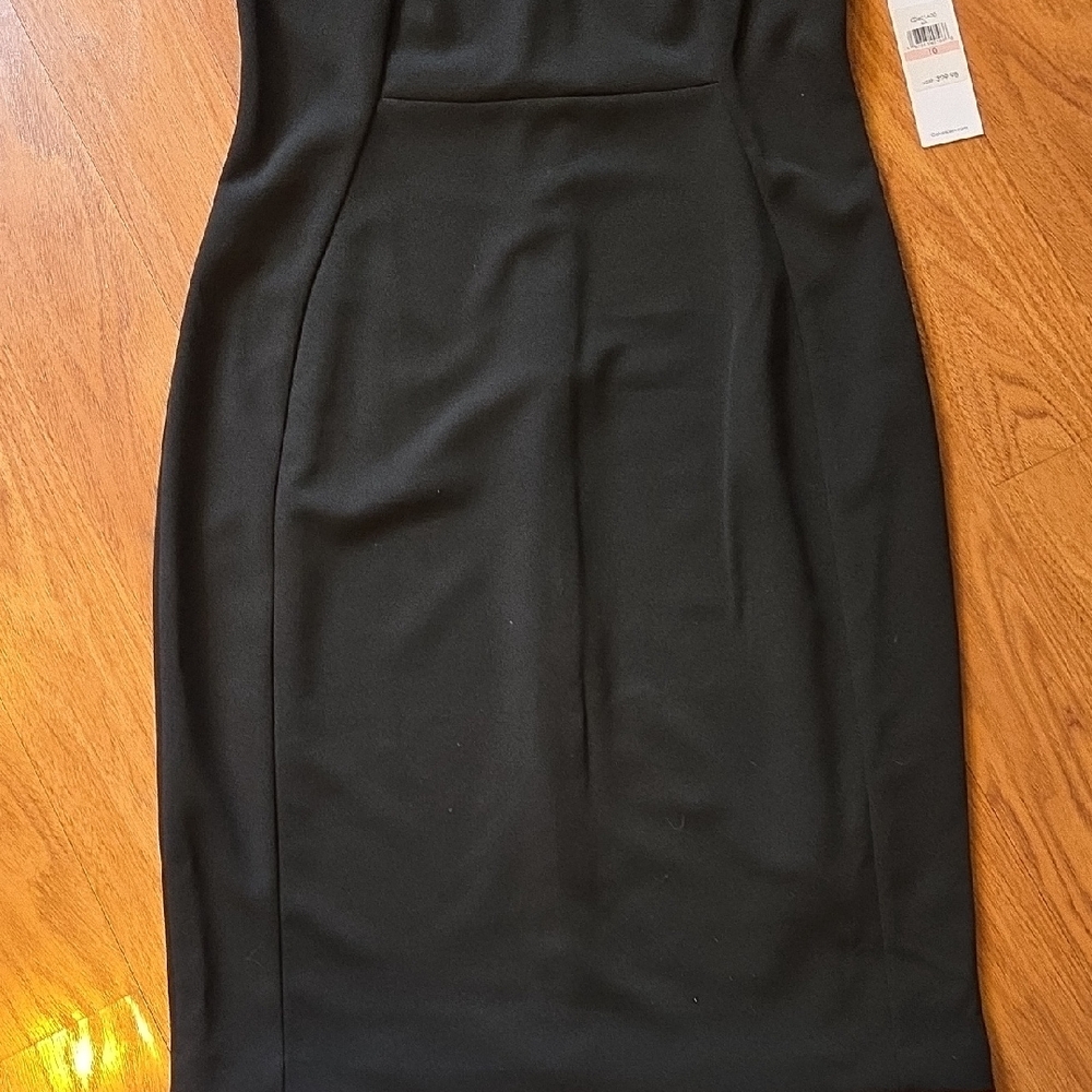 NWT Calvin Klein Black Sleeveless Midi Sheath Dress SIZE 10 - Picture 5 of 8